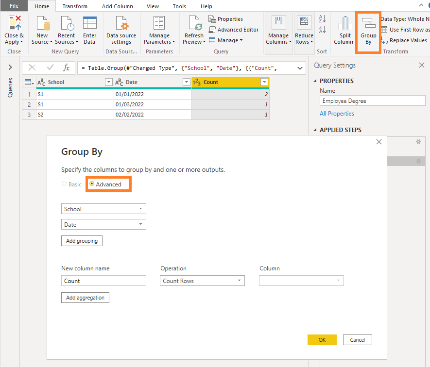 Group by in Power BI