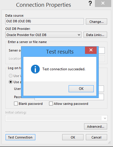 connect to oracle database from SSRS