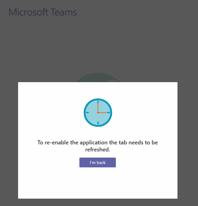 To re-enable the application the tab needs to be refreshed in Microsoft Teams