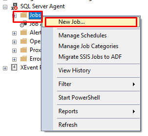 new job in SQL Server
