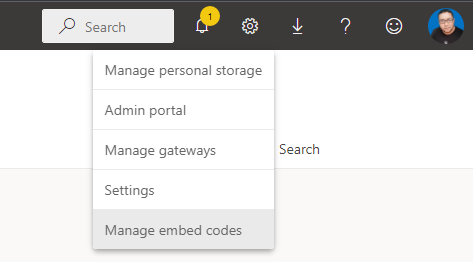 manage embed codes power bi