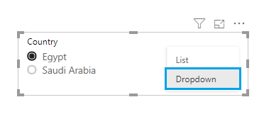 show slicer as a dropdown list in Power BI