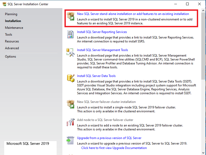 Install SQL Server 2019 - Step 3