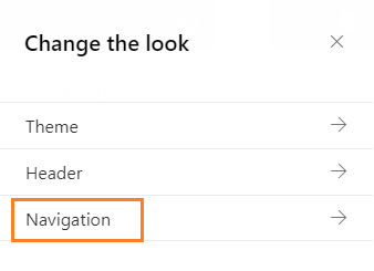 Chnage sharepoint online navigation