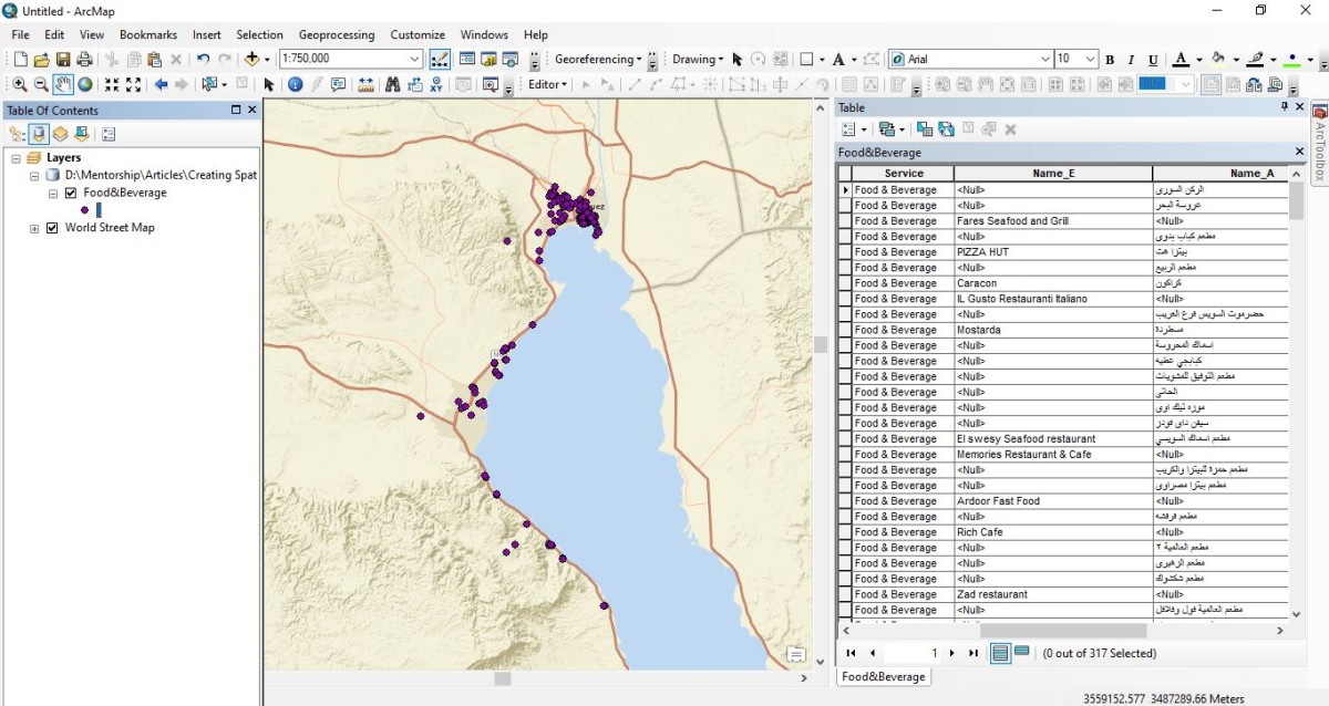 Creating Spatial Data from Tabular Data