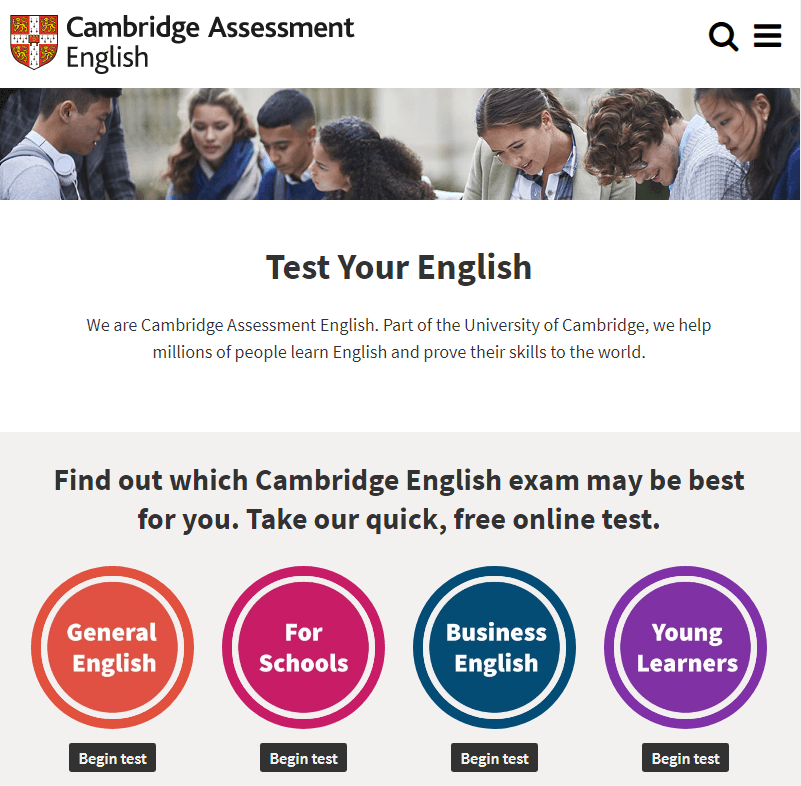 Cambridge English exam