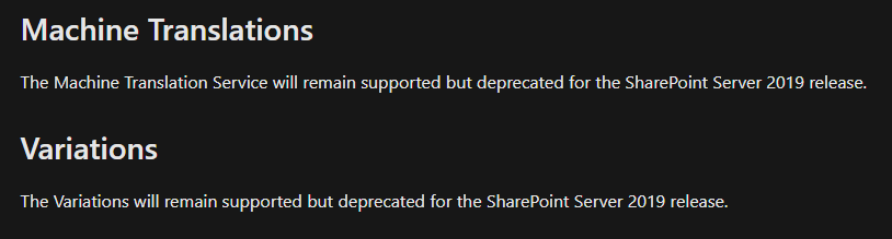 Variations in SharePoint 2019