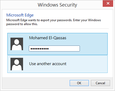 Provide the password of the current login user