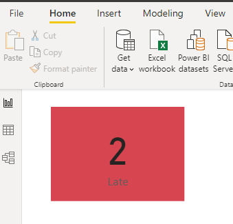 change car visual background based on its value in Power BI