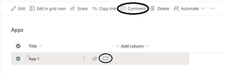 sharepoint online turn off comments in sharepoint list item