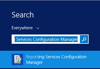 Open Reporting Service Configuration Manager 2016