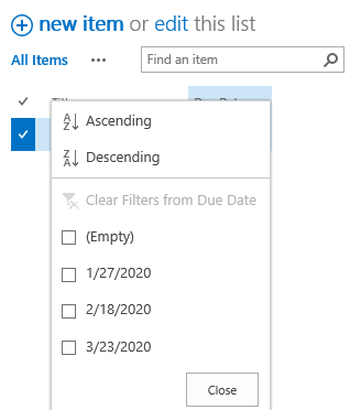 missing json column formatting in SharePoint 2016