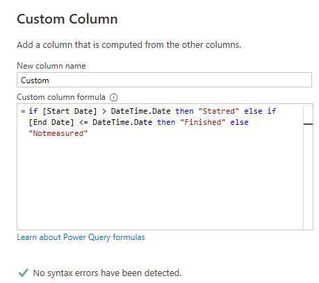 Nested IF statement in Power BI Power Query