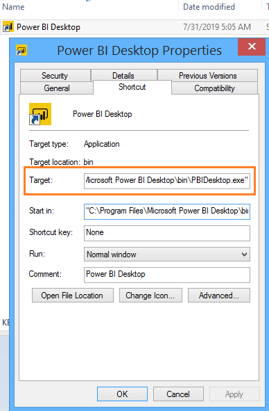 Open power bi desktop with a different account in a different domain