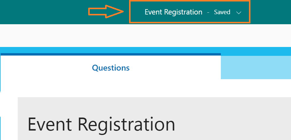How to rename microsoft forms title