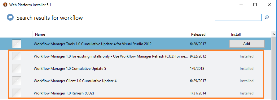 Workflow Manager 1.0 Refresh CU2 installed successfully on Azure VM