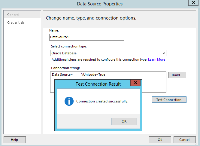 connect to Oracle stored procedure from SSRS and Power BI report builder