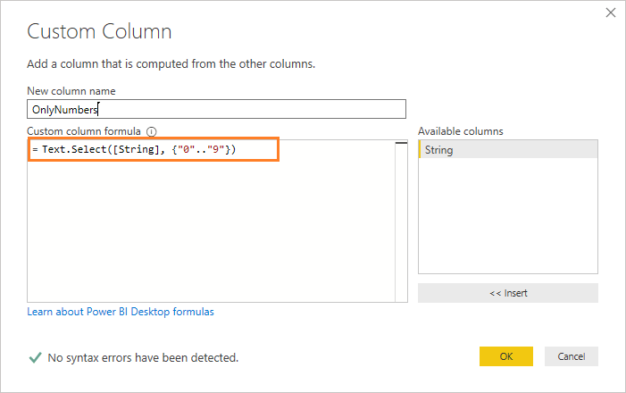 extract number from string power bi