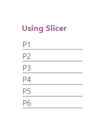 Power BI hide column Header using Slicer