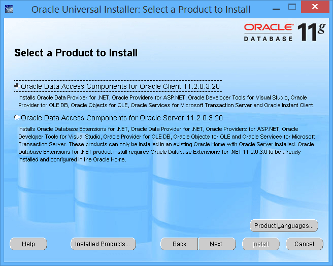 Install Oracle Data Access Client for Report Builder