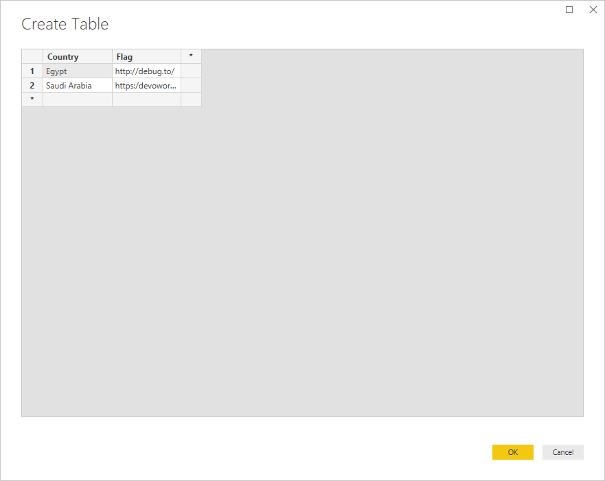 enter data table in power bi