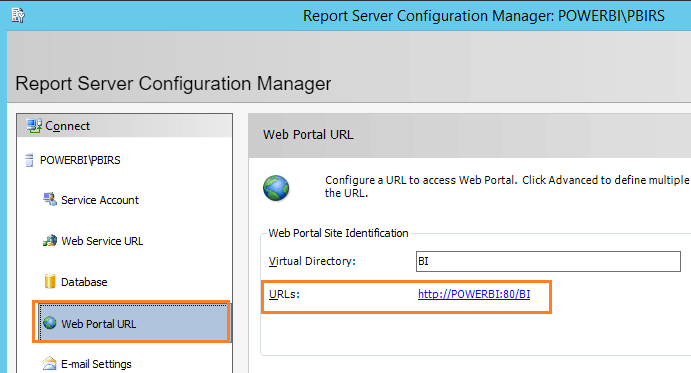 SSRS Web Portal URL