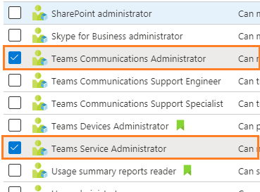 roles to use Network Planner in Microsoft Teams