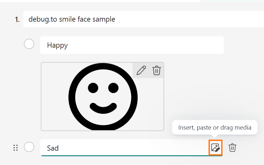 Add image in question options in Microsoft forms
