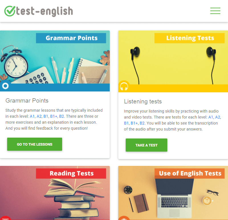 Test-english.com free online English test