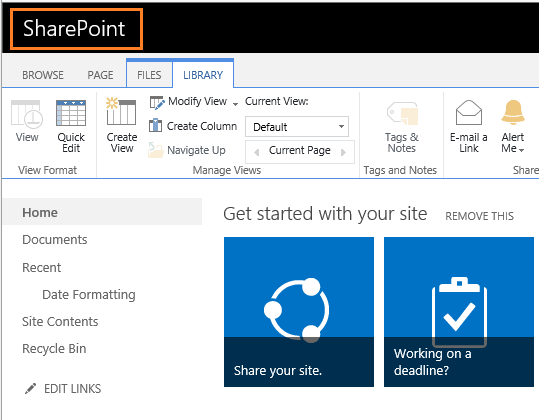 Change SharePoint word in ribbon in SharePoint 2016
