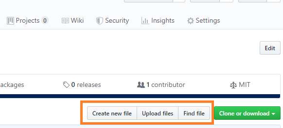Can't find add folder option in github