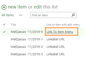 Linked To Item in SharePoint List SharePoint 2016