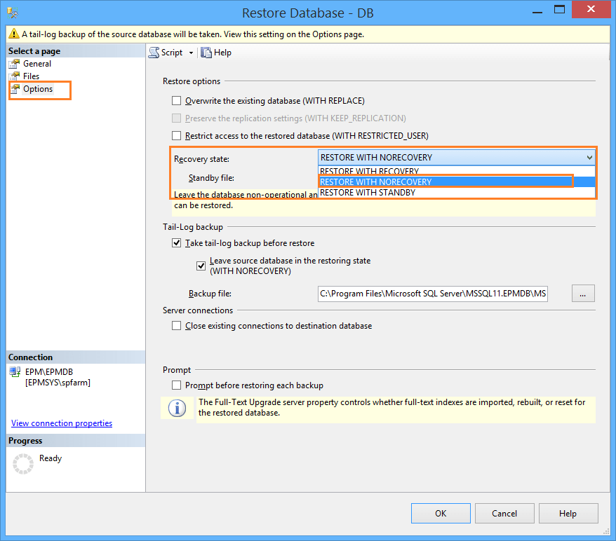 how to restore data from transaction log in sql server