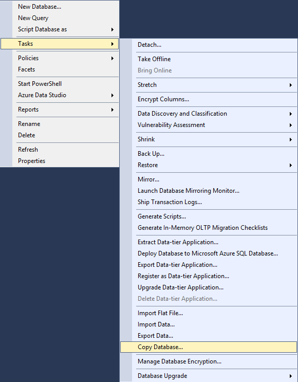 Copy Database in SQL Server