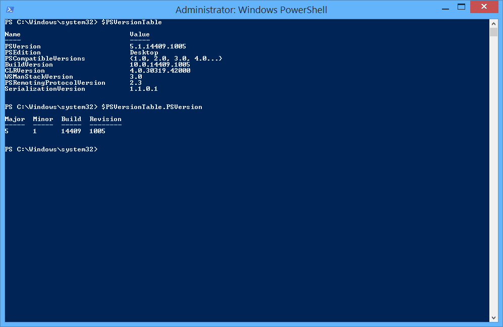 Which PowerShell Version I currently use