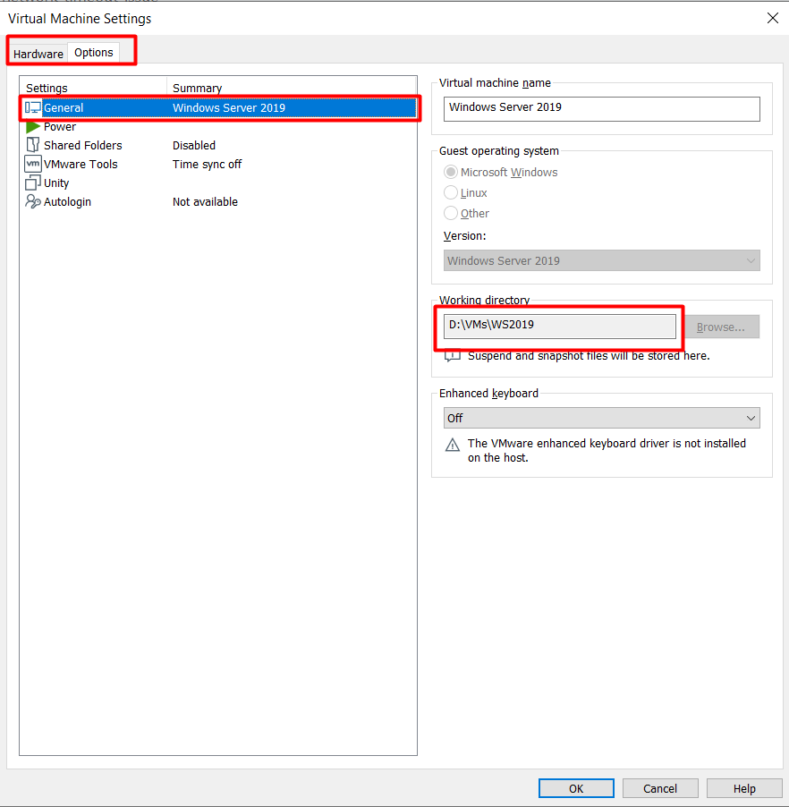 VMware Workstation Setting