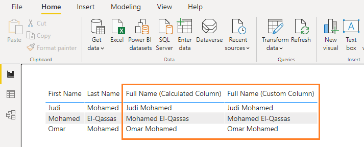 Custom Column Vs Calculated Column in Power BI