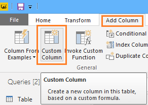 create a custom column in power bi