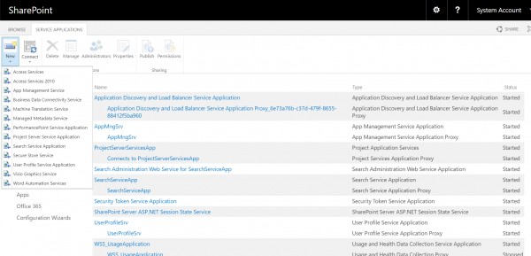 Missing SQL Server Reporting Services Service Application