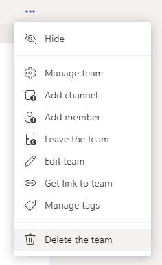 restore deleted team in Microsoft Teams