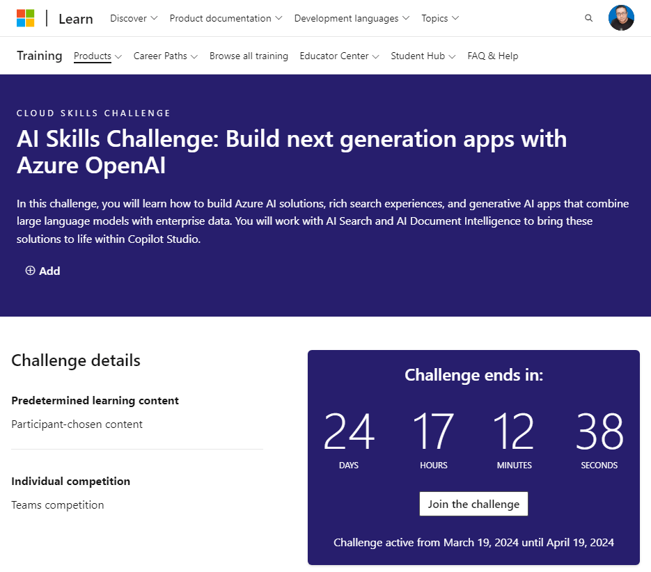 Microsoft Learn Skills Challenge: Azure OpenAI