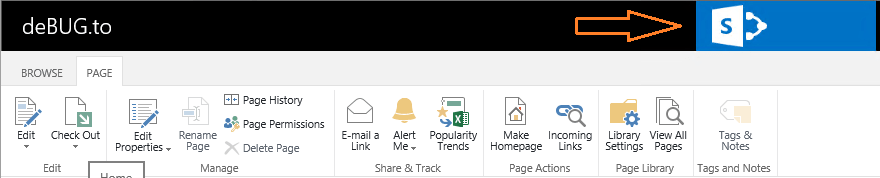 Add Linkable logo in SharePoint 2016 Ribbon