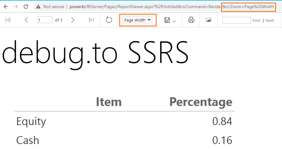 How to set Report Page Width in Power BI Paginated Report by default