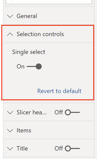 Slicer selection option in Power BI