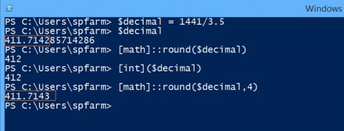 Round vs Int In PowerShell