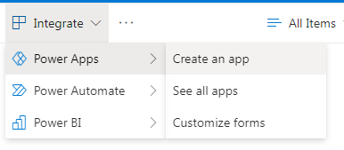 PowerApps in SharePoint Online