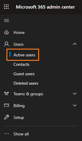 Manage active users in Office 365