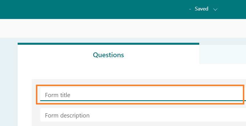 Rename Microsoft Form Title