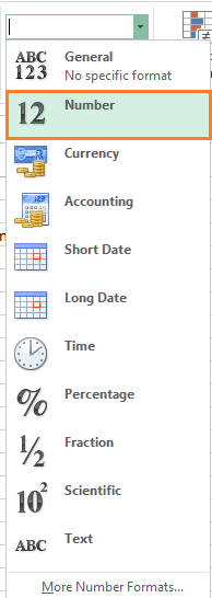 Format decimal numbers in Excel