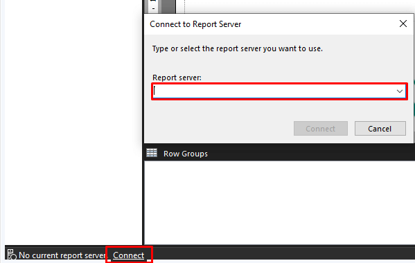 connect to report server